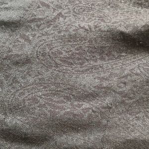 Soft Minky Gray Woven Wrap with Fringe
